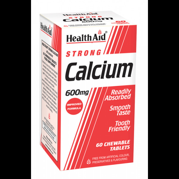 HEALTH AID STRONG CALCIUM 600MG CHEWABLE 60TABS