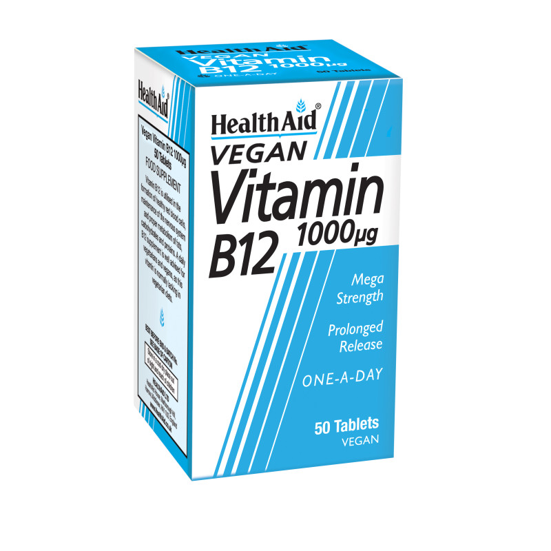HEALTH AID VIT B12 50 TABS