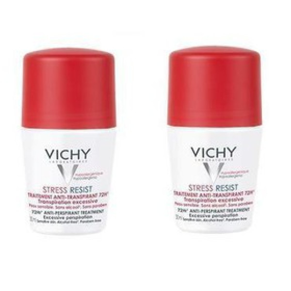 Vichy Deodorant Resist Roll On 72hrs Αποσμητικό -50% ΕΚΠΤΩΣΗ ΣΤΟ 2ο ΠΡΟΪΟΝ, 2 x 50ml