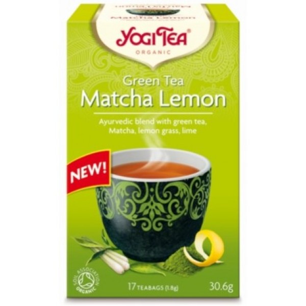 ΒΙΟ-ΥΓΕΙΑ YOGI TEA GREEN TEA MATCHA LEMON X17 TEA BAGS 30,6g