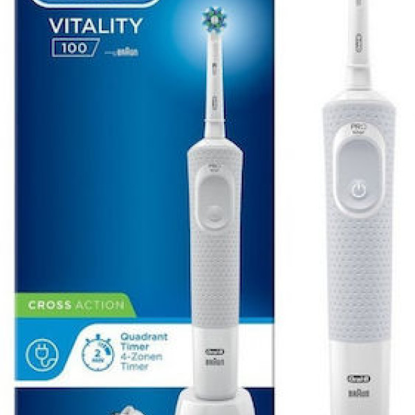 Oral-B Vitality 100 Cross Action White ηλεκτρική οδοντόβουρτσα