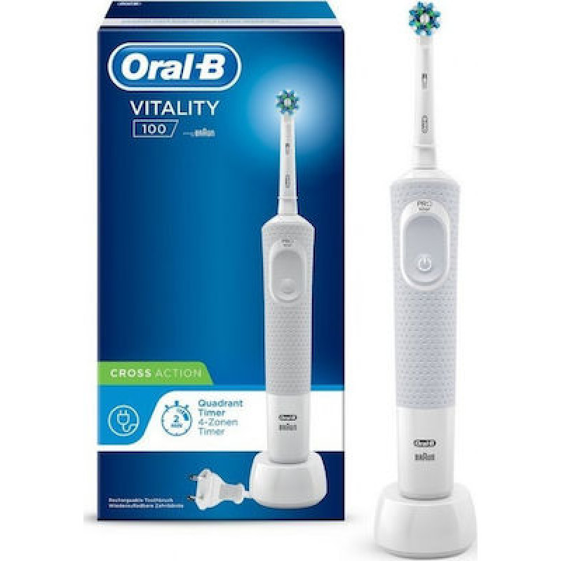 Oral-B Vitality 100 Cross Action White ηλεκτρική οδοντόβουρτσα