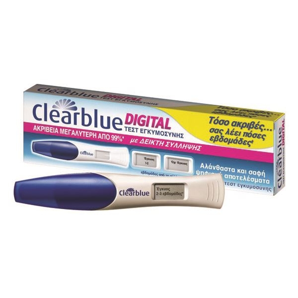 Clearblue Ψηφιακό Τεστ Εγκυμοσύνης με Δείκτη Εβδομάδων Σύλληψης 1τμχ