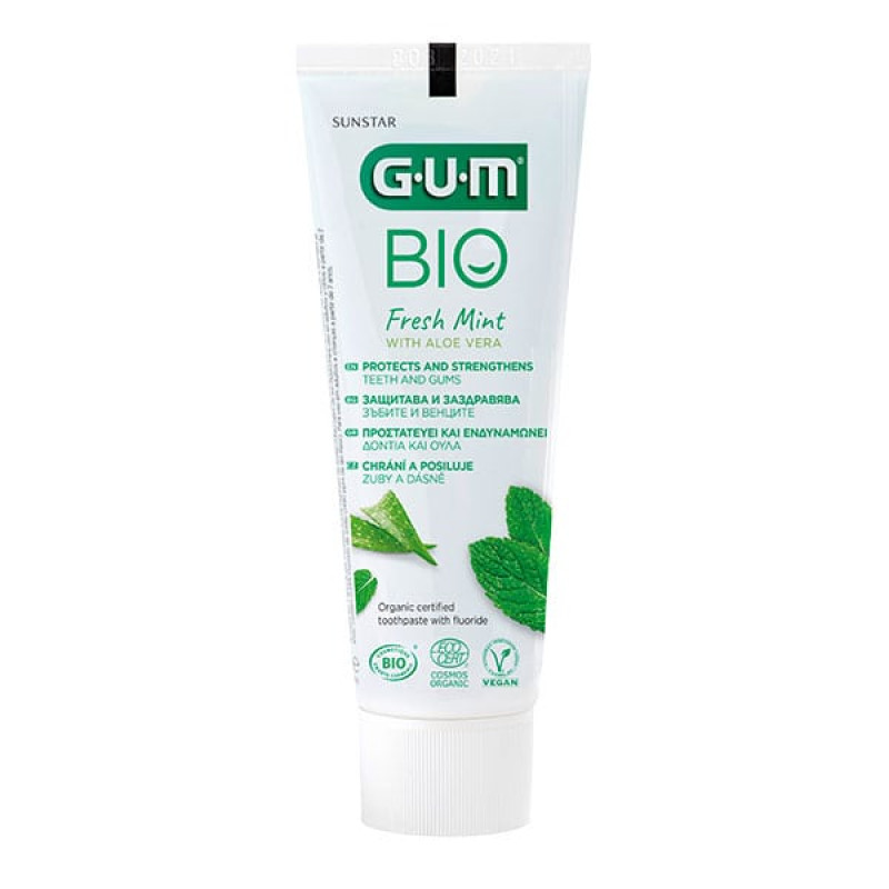 Gum Bio Fresh Mint Toothpaste with Aloe Vera Οργανική Οδοντόκρεμα