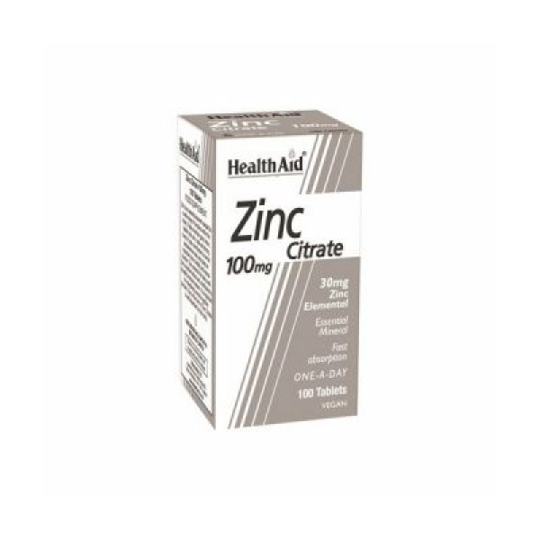 HEALTH AID ZINC CITRATE 100MG 100 TABS