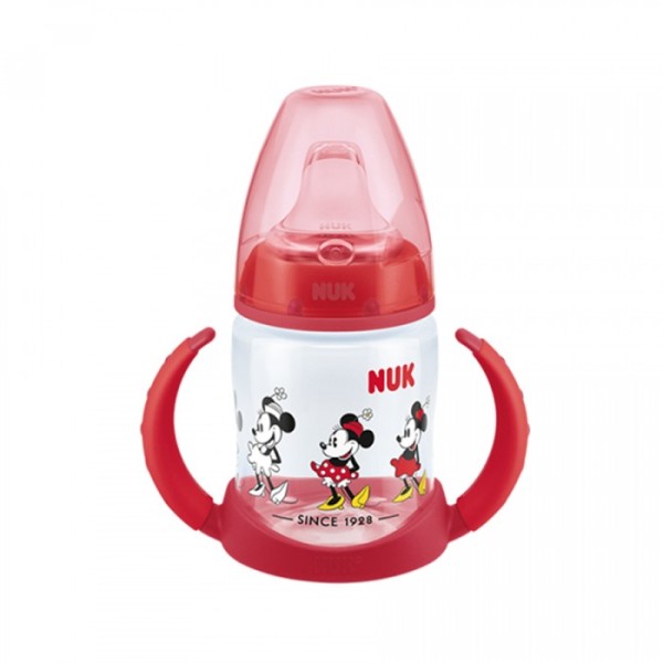 NUK - Disney Mickey Mouse First Choice Learner Bottle Κόκκινο με ρύγχος σιλικόνης 6-18m (10.743.944) | 150 ml