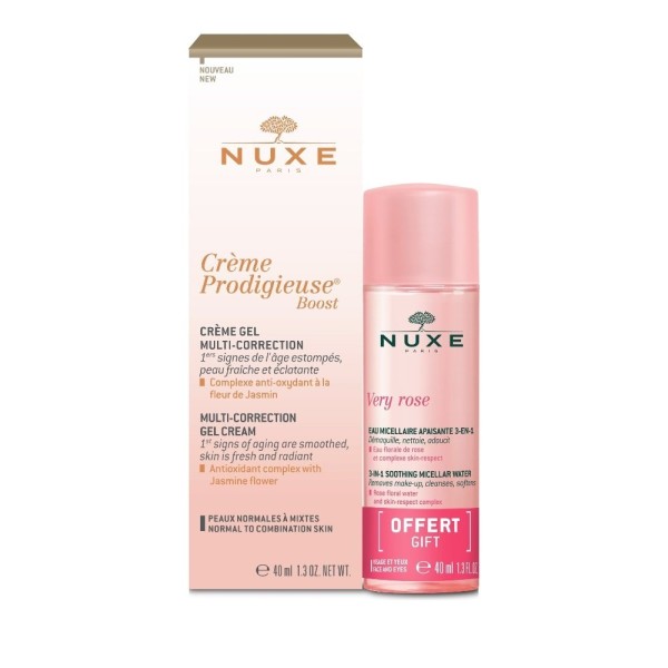 Nuxe Πακέτο PRODIGIEUSE BOOST CREME  Κρέμα  40ml & Very Rose 3-in-1 Soothing Micellar  40ml