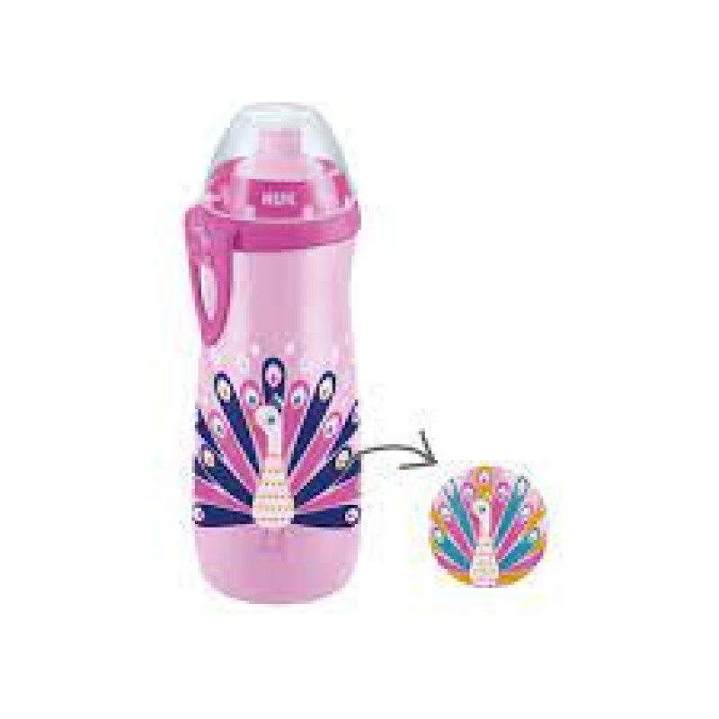 Nuk Sports Cup 24m+ Pink Peacock 450ml CH .COLOUR 102555757