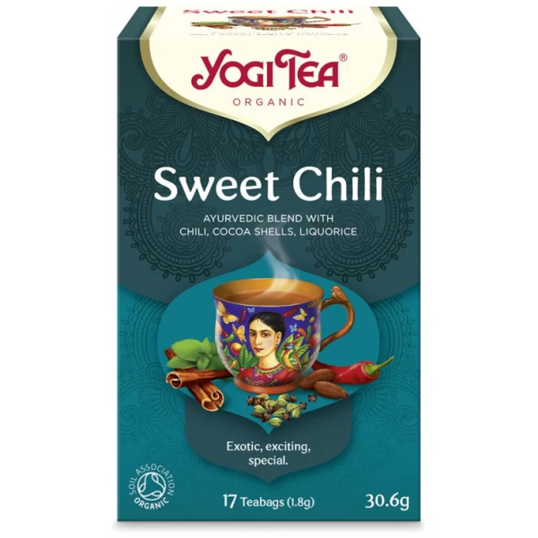 ΒΙΟ-ΥΓΕΙΑ YOGI TEA SWEET CHILI X17 TEA BAGS 30,6gr